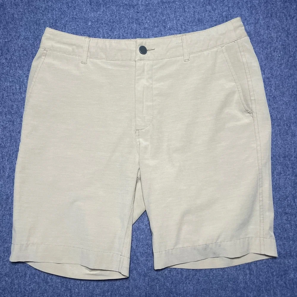Lot of 3 Faherty All Day Shorts Mens 31 Hybrid Khaki Gray Charcoal Stretch 9in